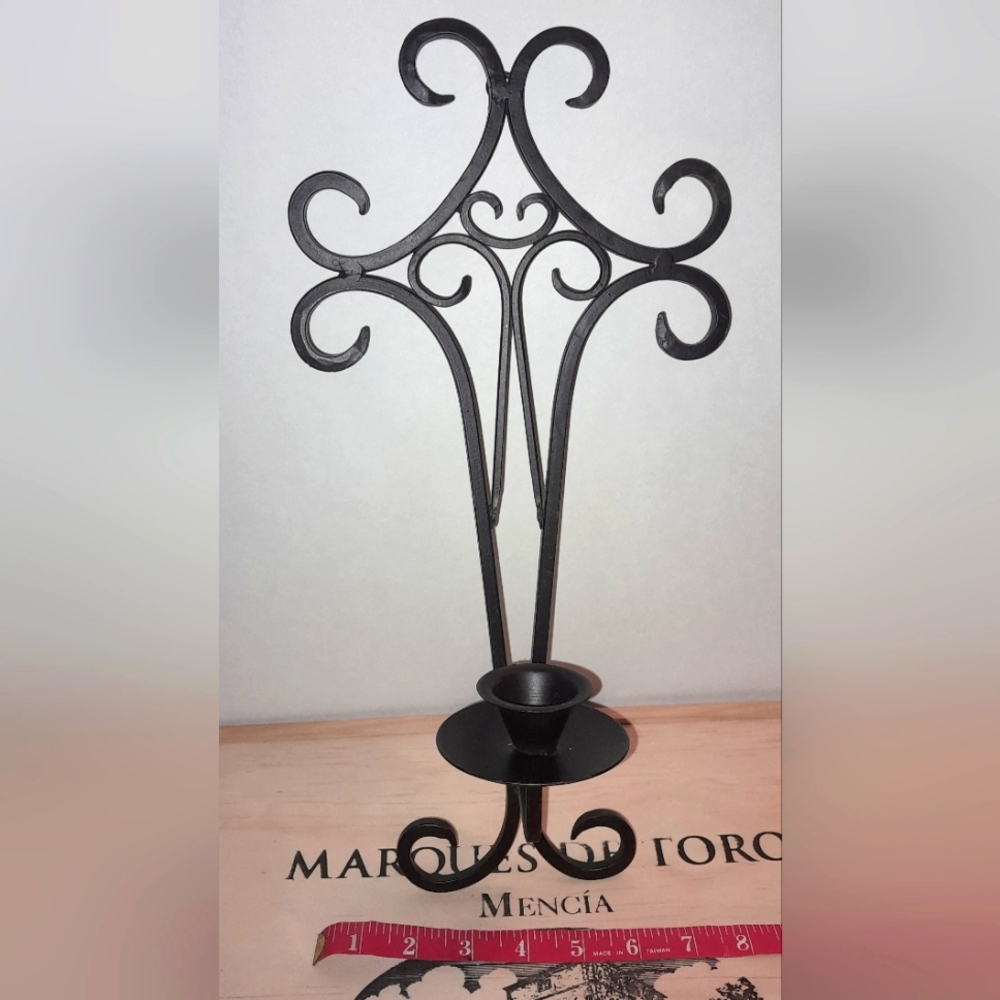 Vintage Wrought iron candle stick holder